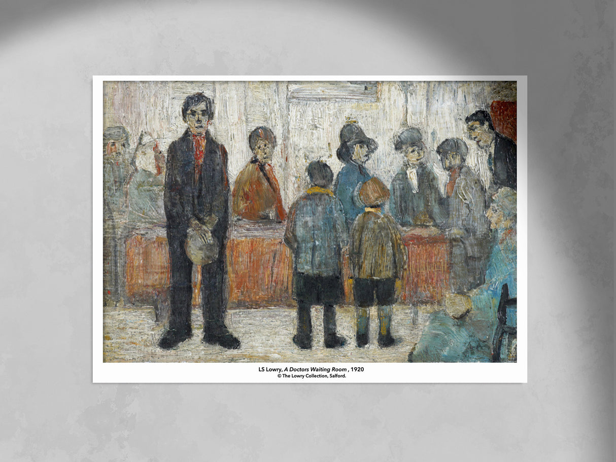 LS Lowry Print: Doctor's Waiting Room (1920)