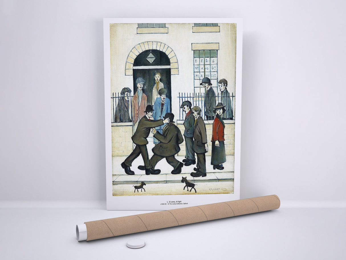 LS Lowry Print: A Fight (c.1935)