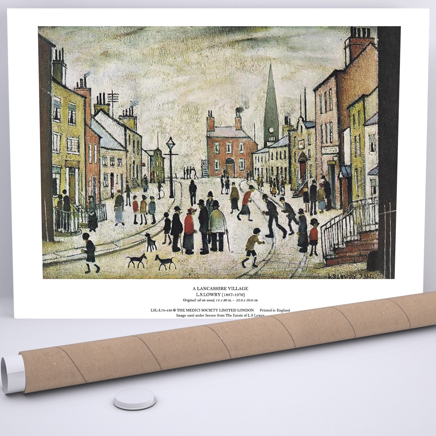 LS Lowry Print: A Lancashire Village (1935)