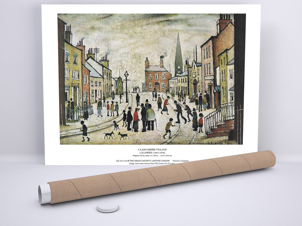 LS Lowry Print: A Lancashire Village (1935)