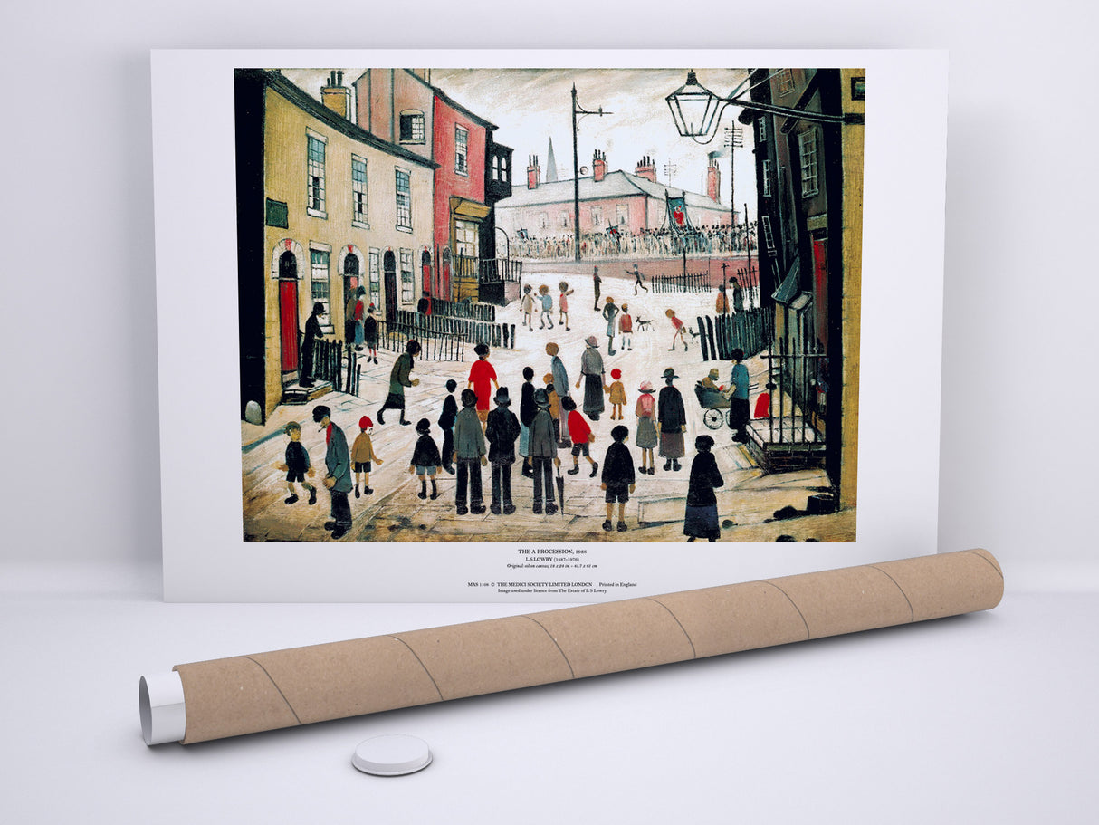 LS Lowry Print: A Procession (1938)
