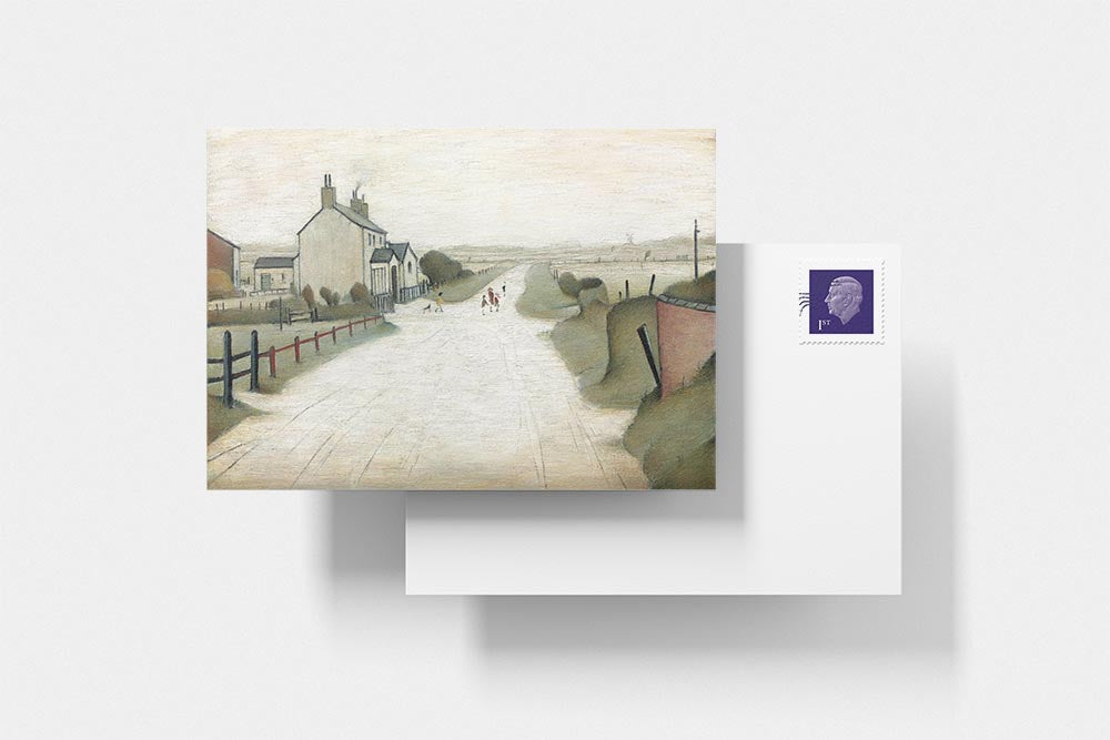 LS Lowry Postcard: A Country Road