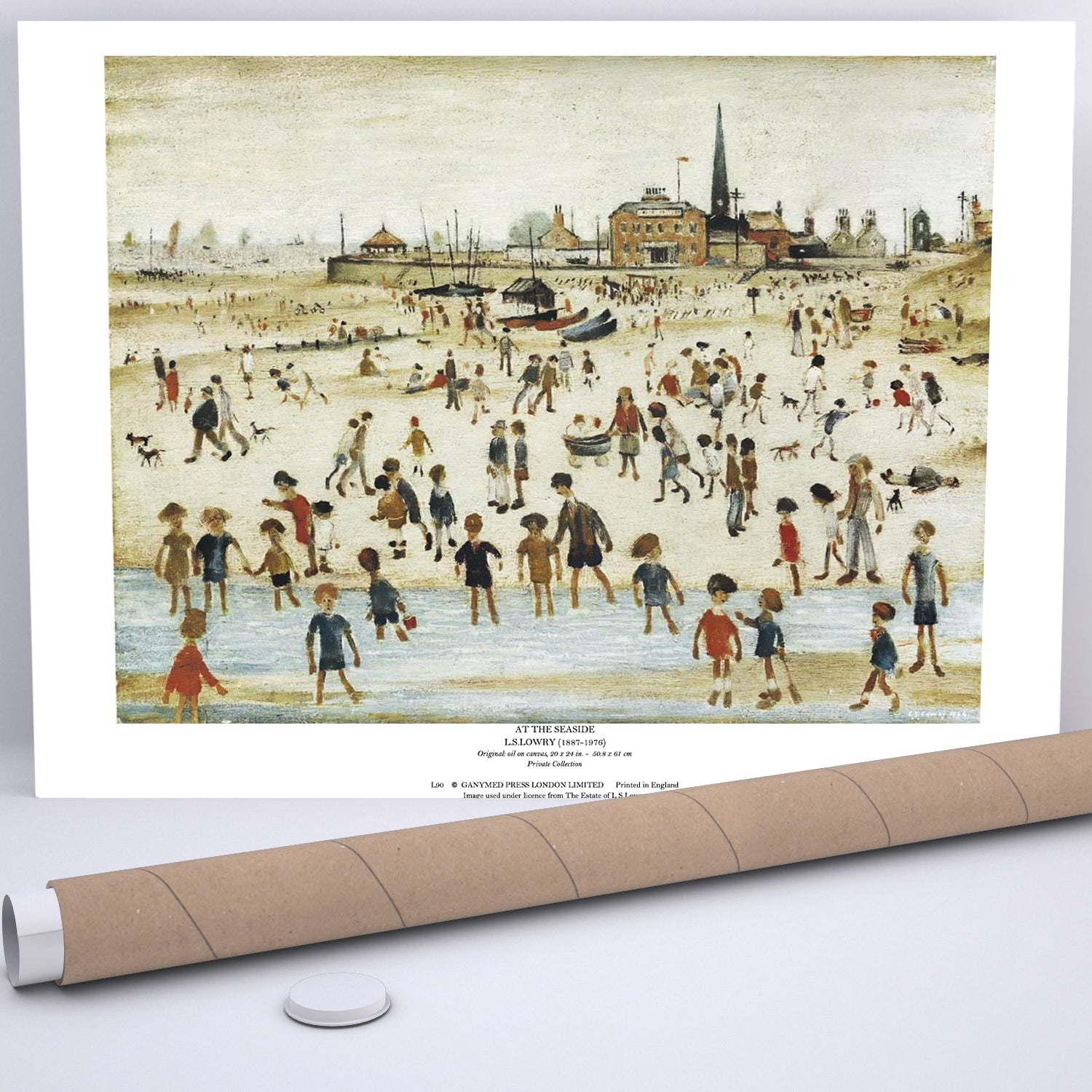 LS Lowry Print: At The Seaside (1946)
