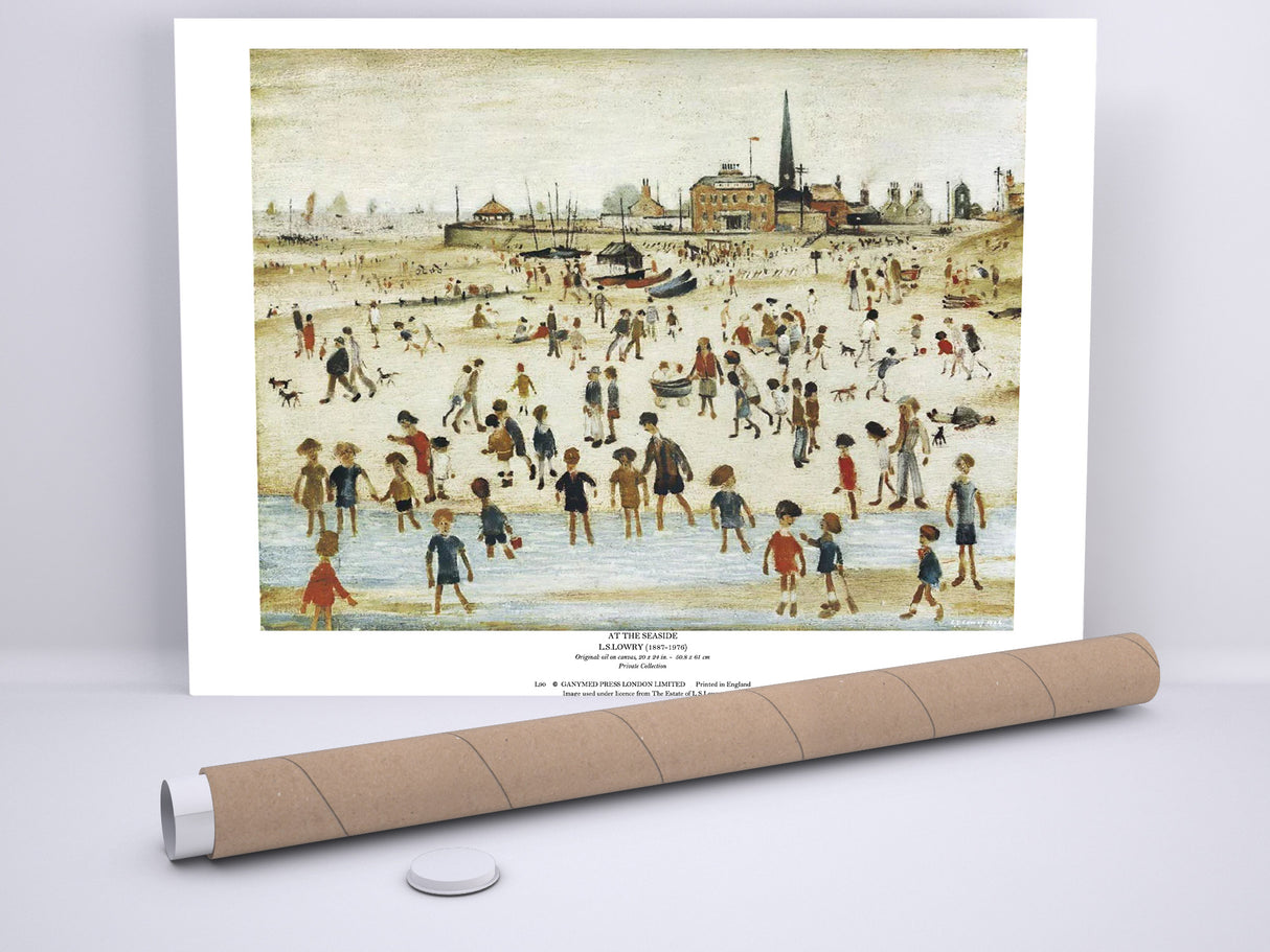 LS Lowry Print: At The Seaside (1946)