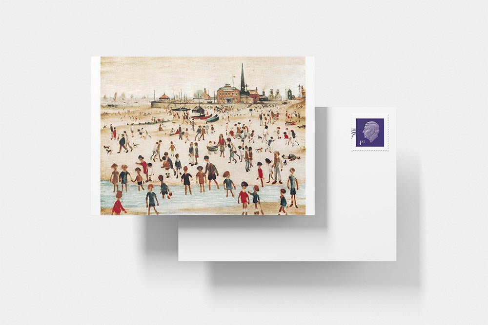 LS Lowry Postcard: At The Seaside