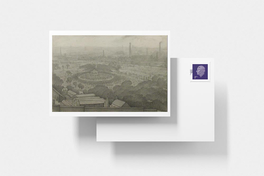 LS Lowry Postcard: Bandstand