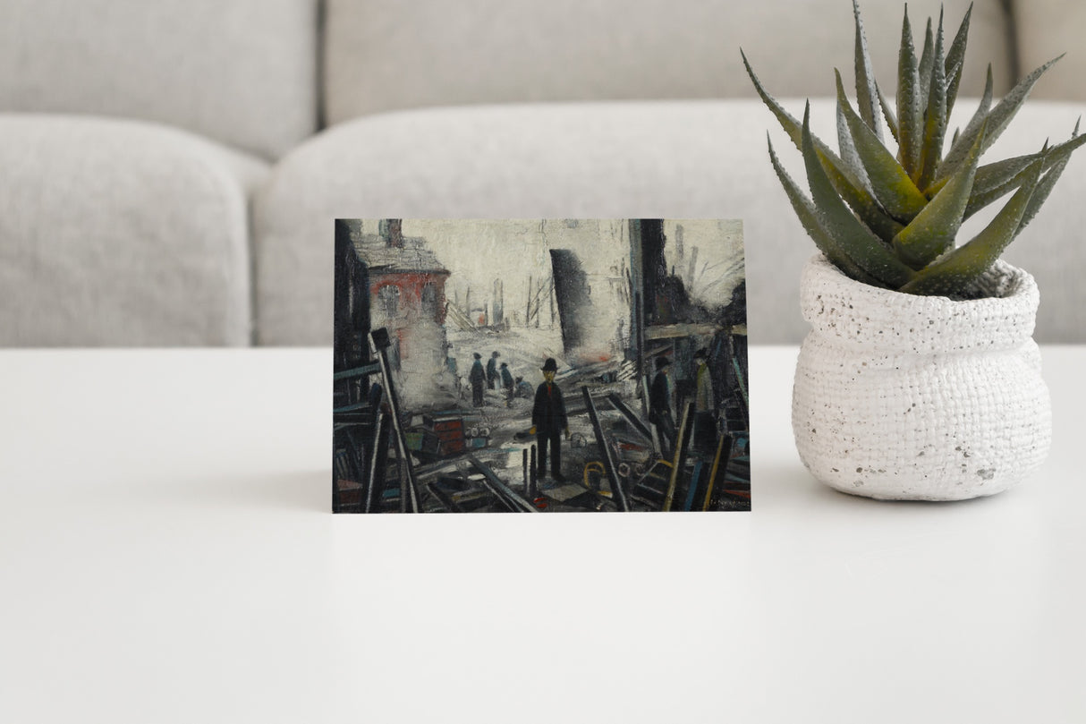 LS Lowry Greeting Card: Blitzed Site (1942)
