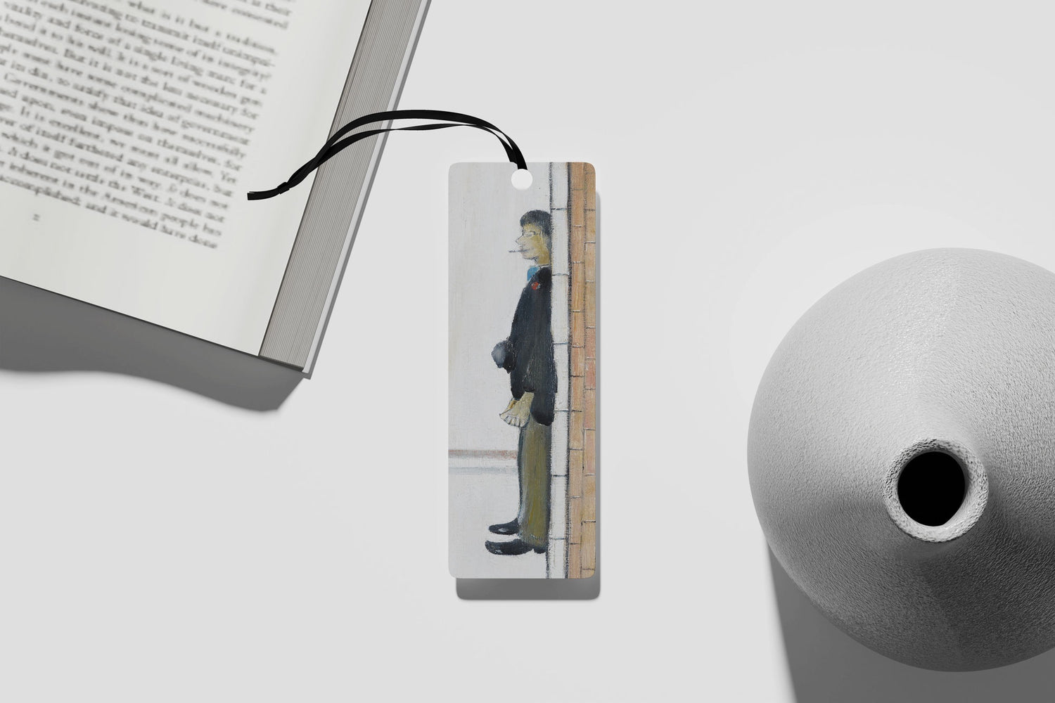 LS Lowry Bookmark: Man Lying on a Wall (1957)