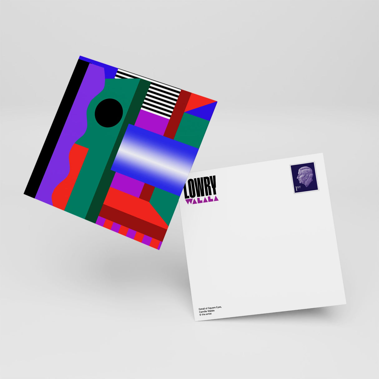 Camille Walala Postcard: Teal