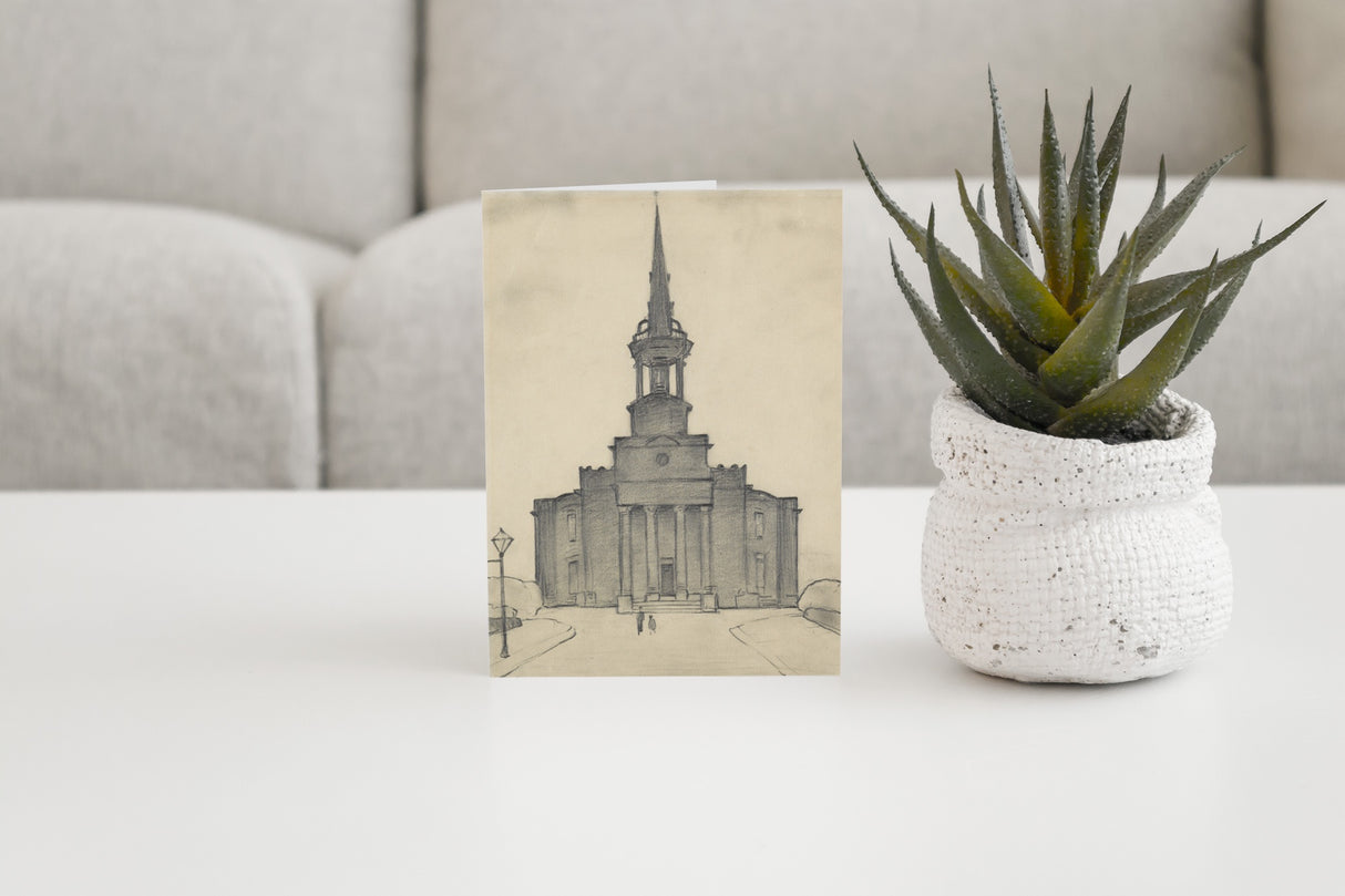LS Lowry Greeting Card: Christ Church, Salford (1956)