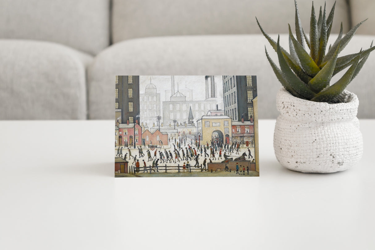 LS Lowry Greeting Card: Coming From The Mill (1930)