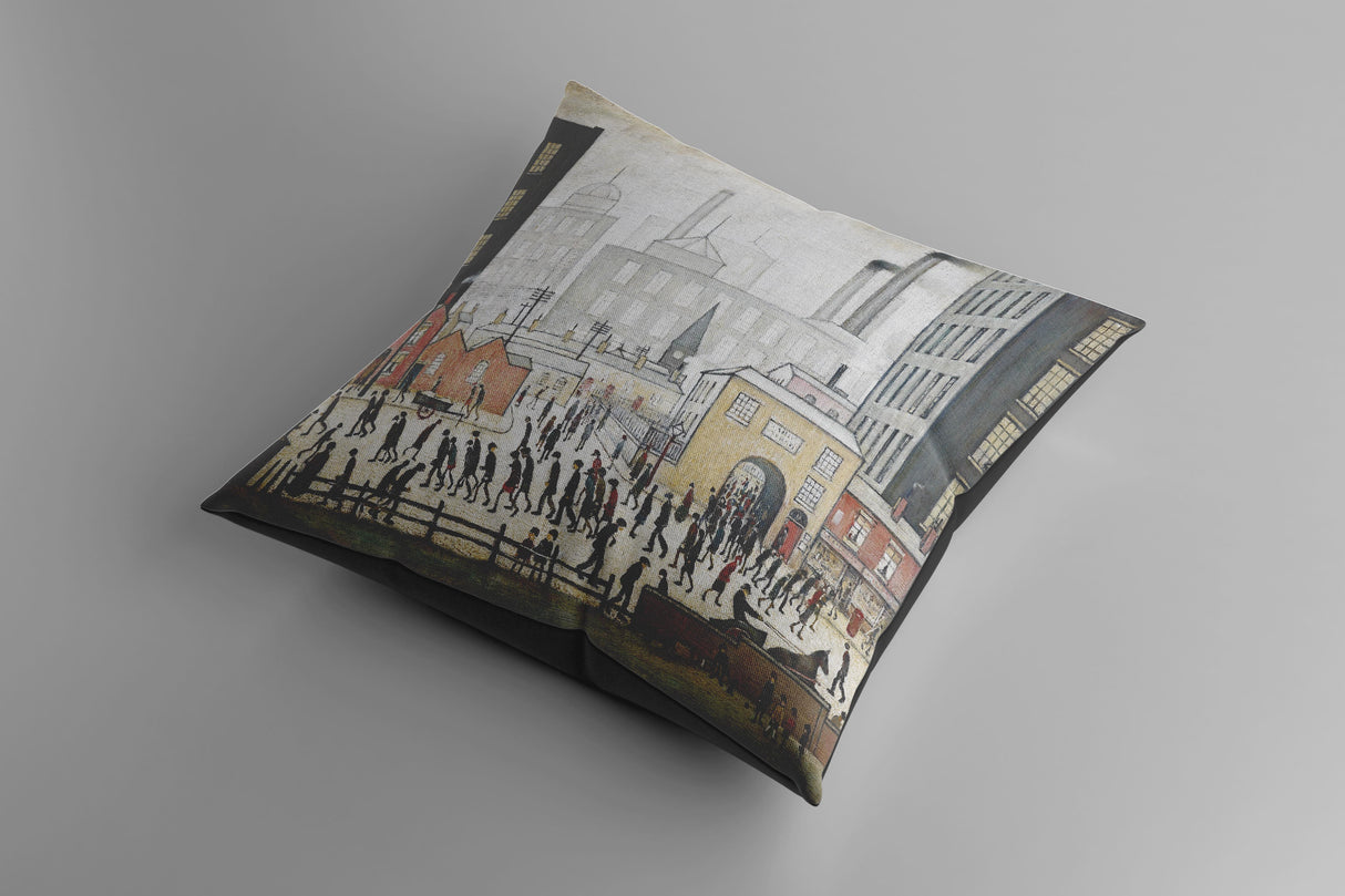 LS Lowry Cushion: Coming from the Mill (1930)