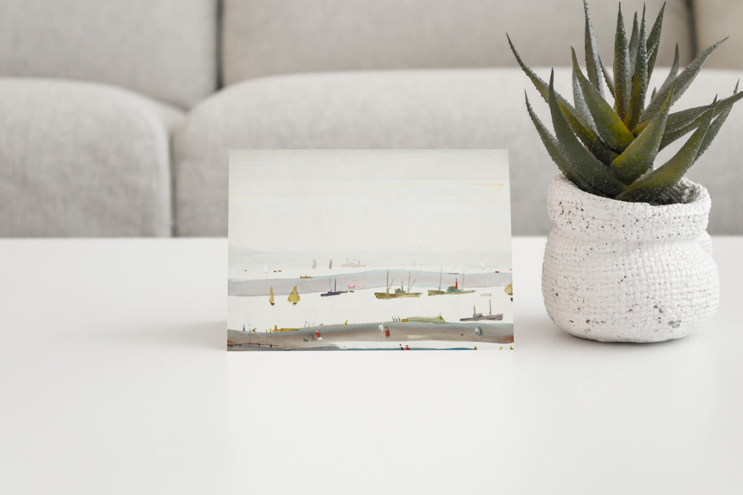 LS Lowry Greeting Card: The Estuary (1956-9)