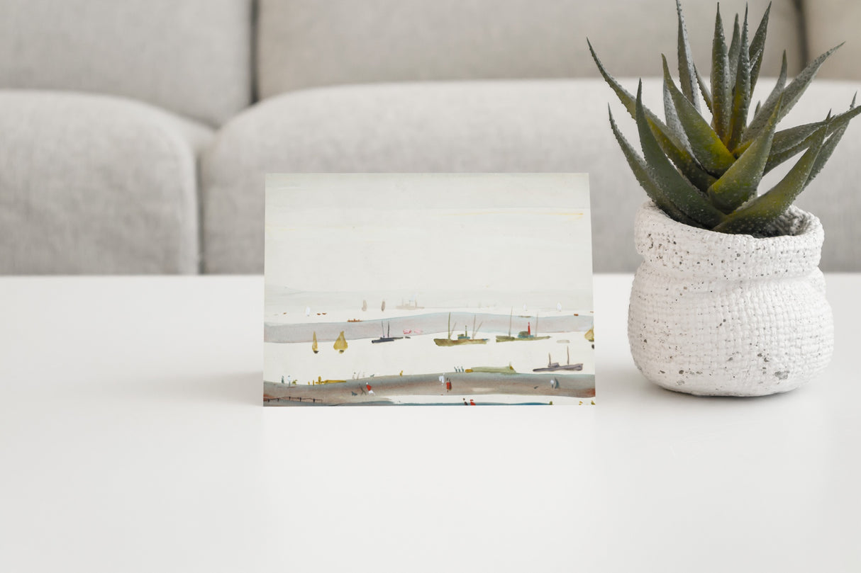 LS Lowry Greeting Card: The Estuary (1956-9)