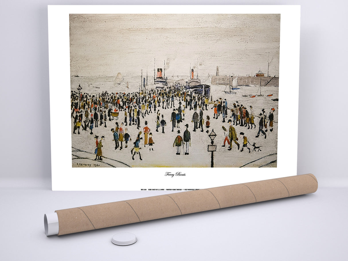 LS Lowry Print: Ferry Boats (1960)