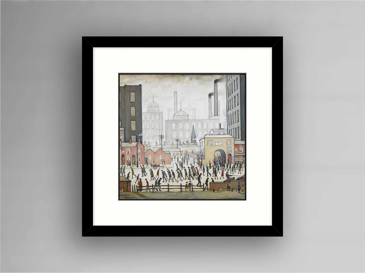 LS Lowry Square Framed Print: Coming From The Mill (1930)