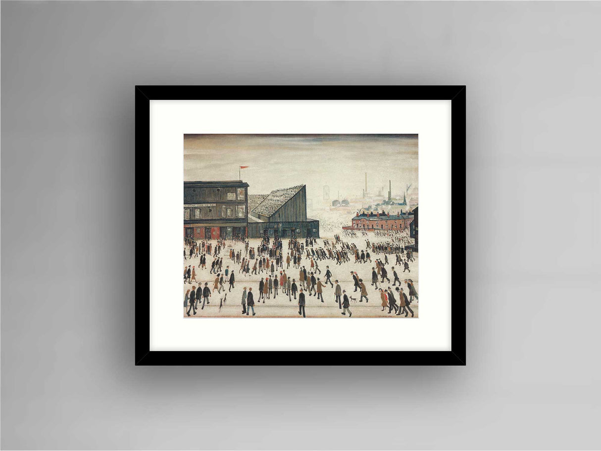 LS Lowry Framed Print: Going to the Match (1953)