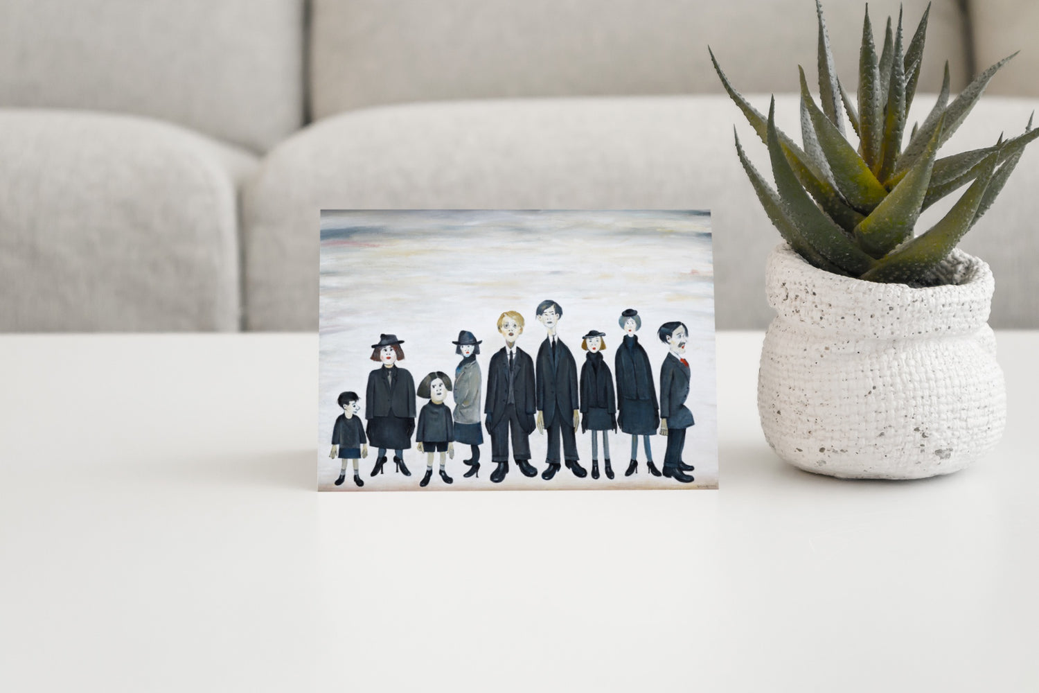 LS Lowry Greeting Card: The Funeral Party (1953)