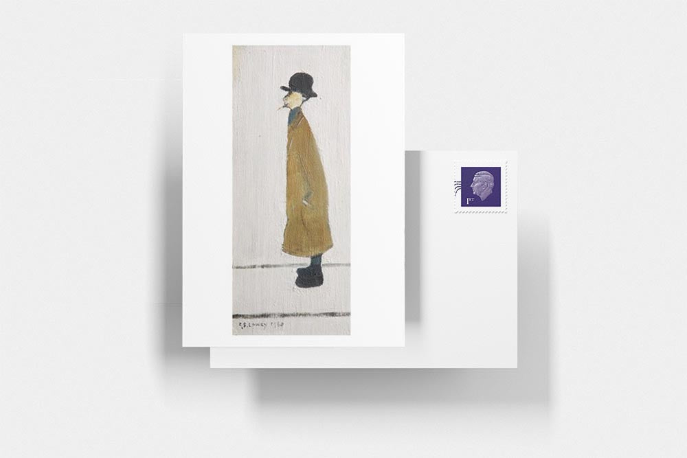 LS Lowry Postcard: Gentleman Looking At Something
