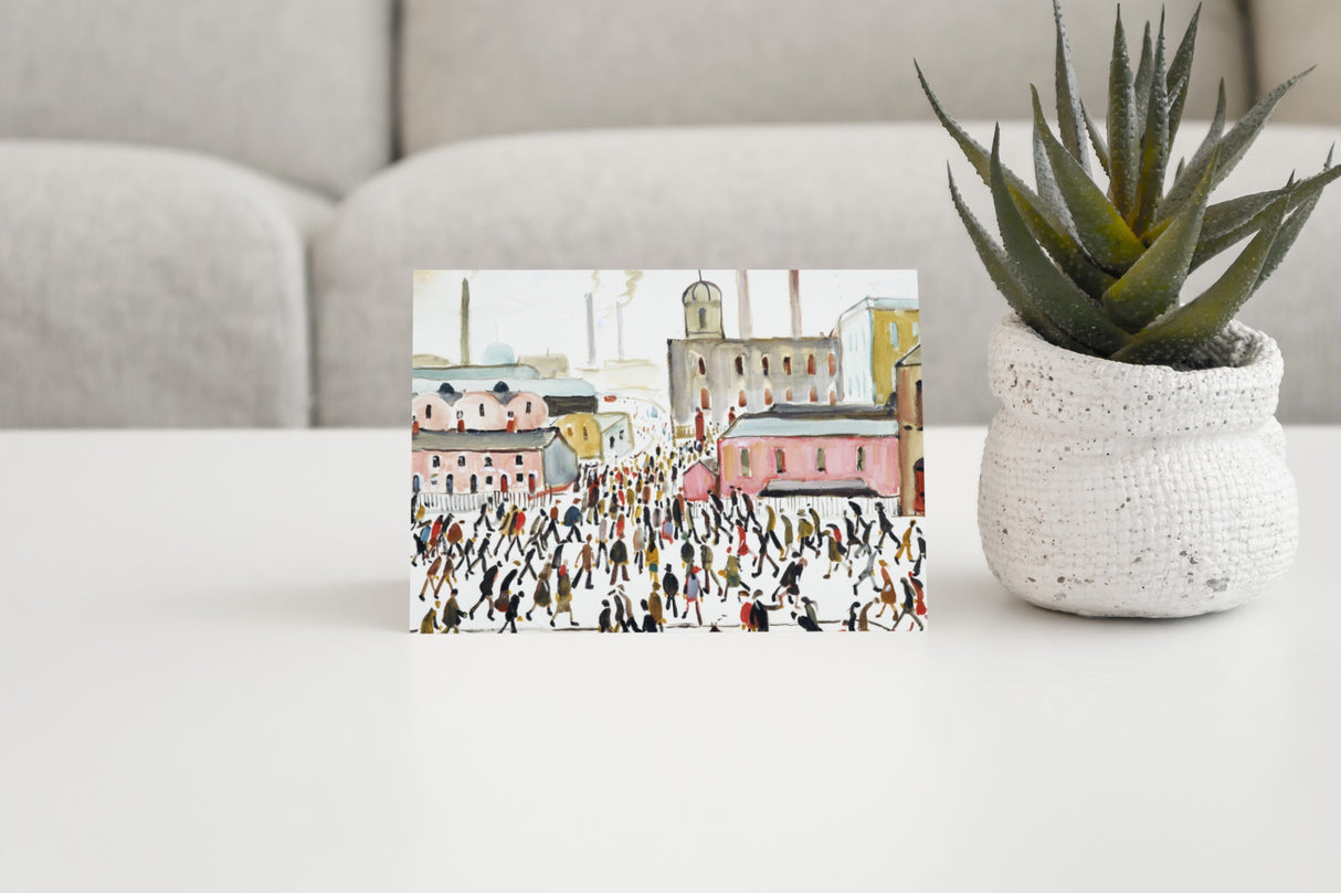 LS Lowry Greeting Card: Going to Work (1959)