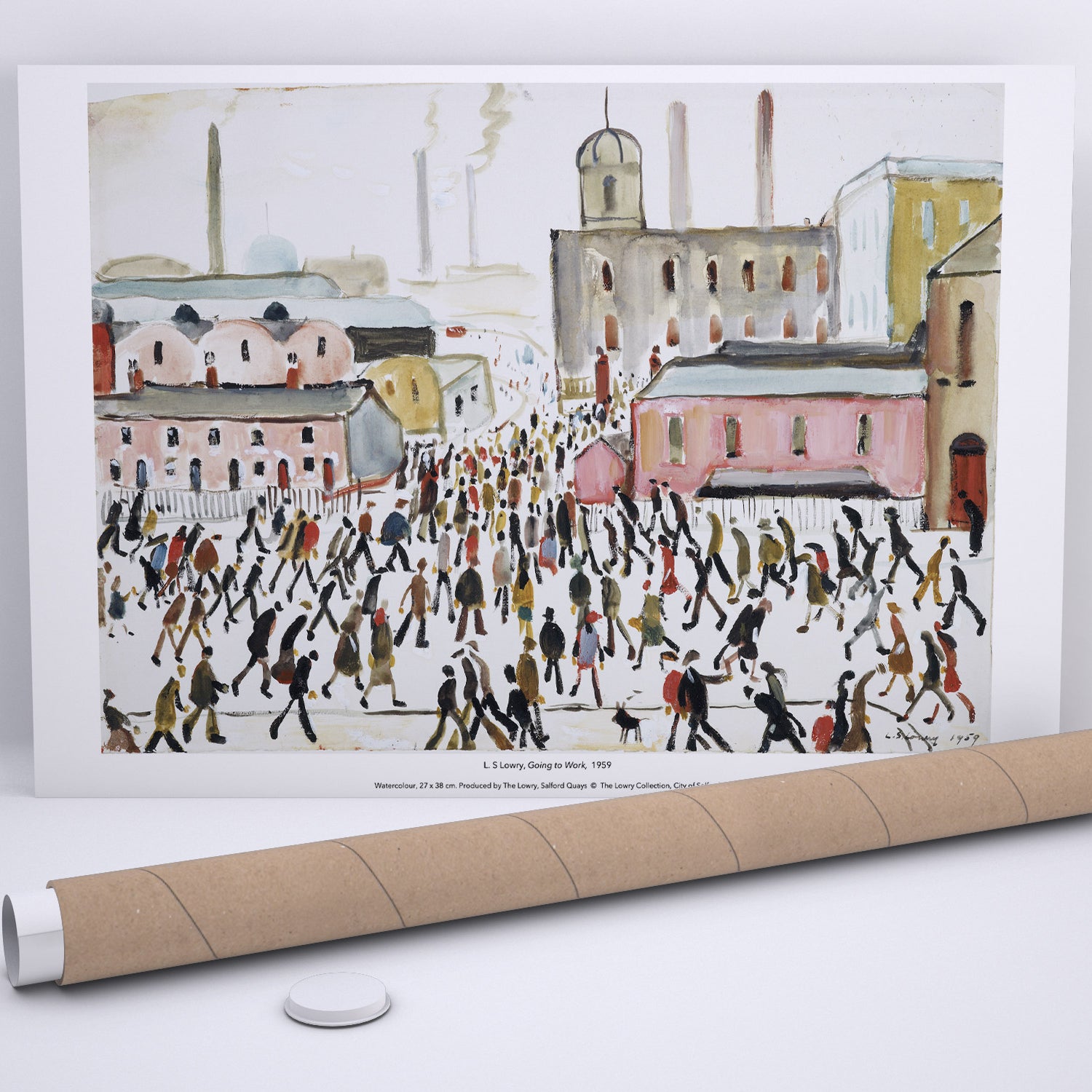 LS Lowry Print: Going To Work (1959)