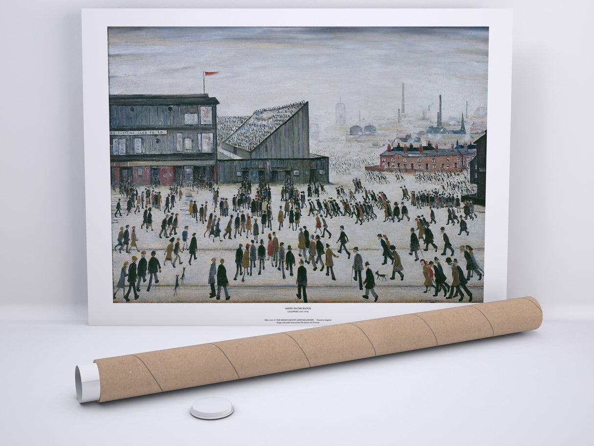 LS Lowry Print: Going To The Match (1953)
