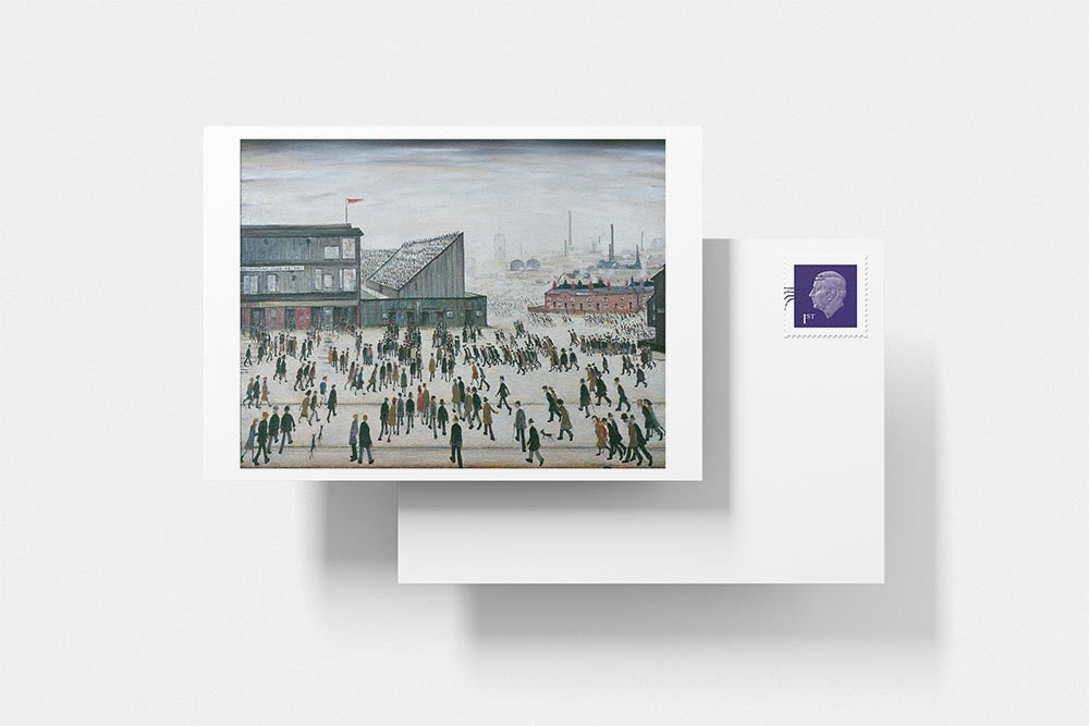 LS Lowry Postcard: Going to the Match