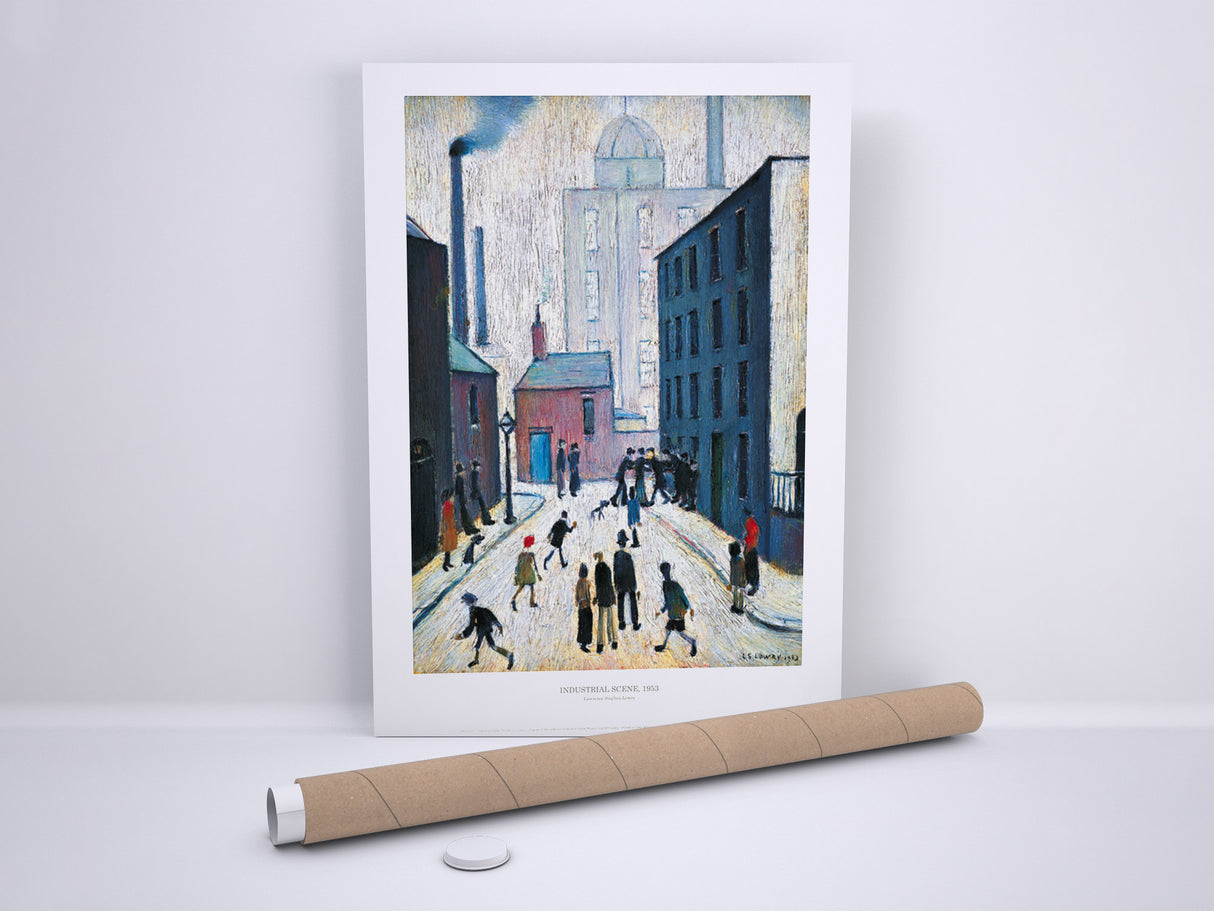 LS Lowry Print: Industrial Scene (1953)