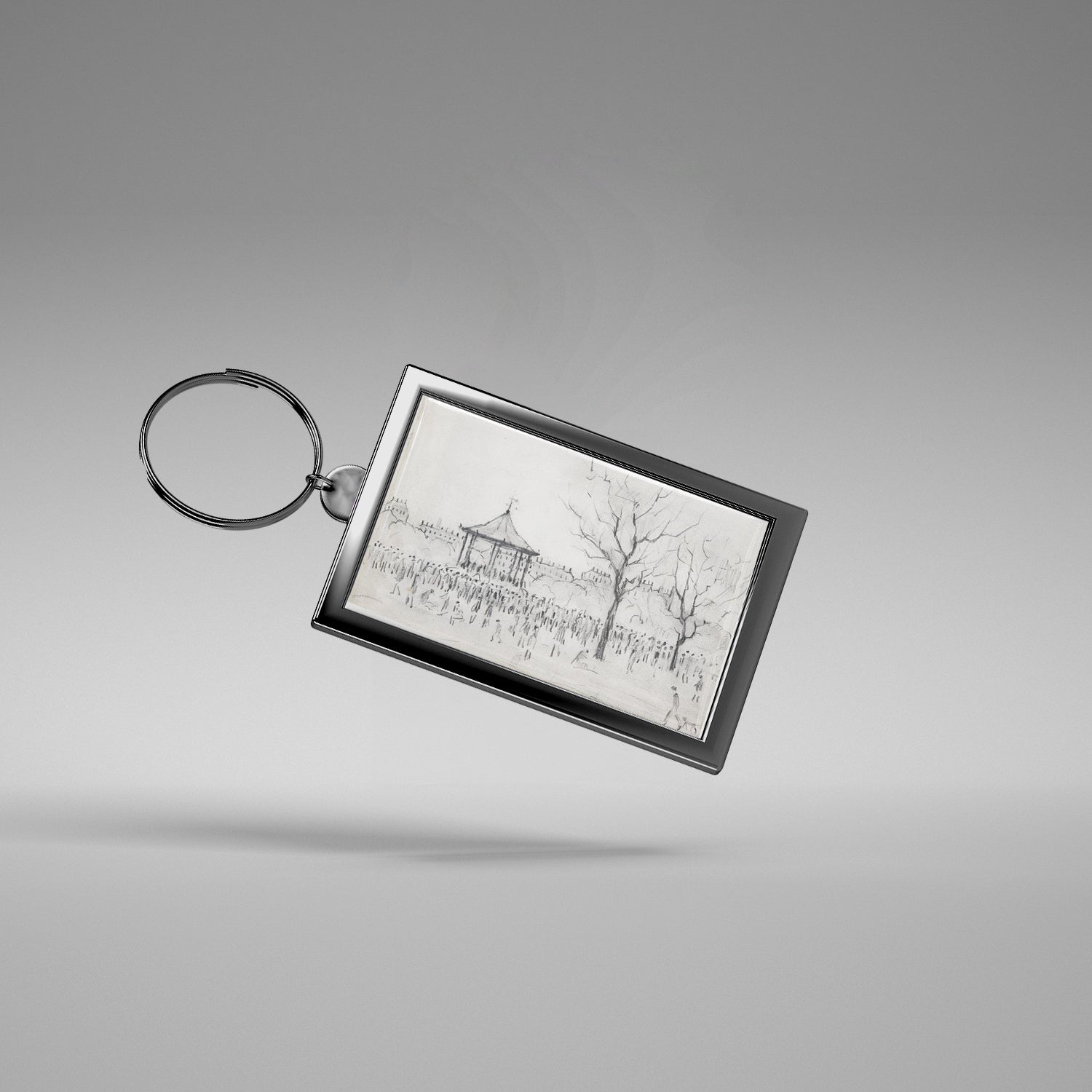 LS Lowry Keyring: Bandstand, Peel Park (1924)