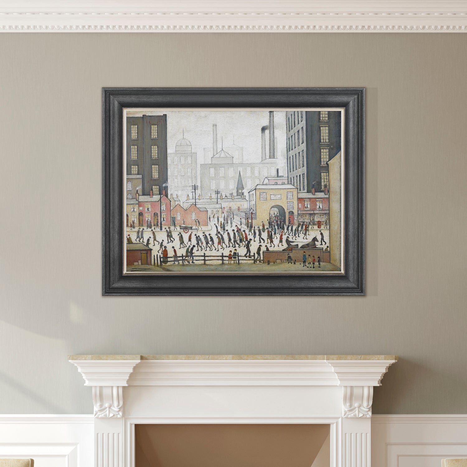 LS Lowry Handfinished Framed Print: Coming From the Mill (1930)