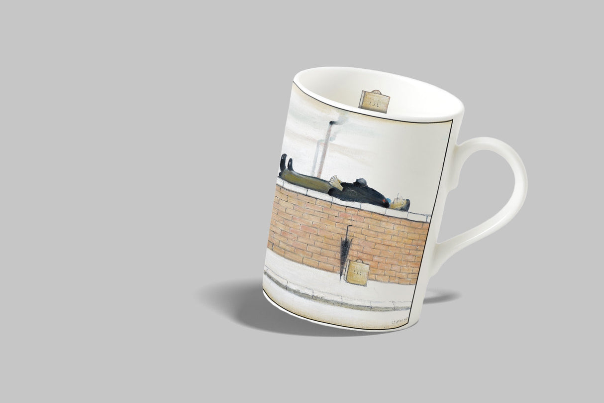 LS Lowry China Mug: Man Lying on a Wall (1957)
