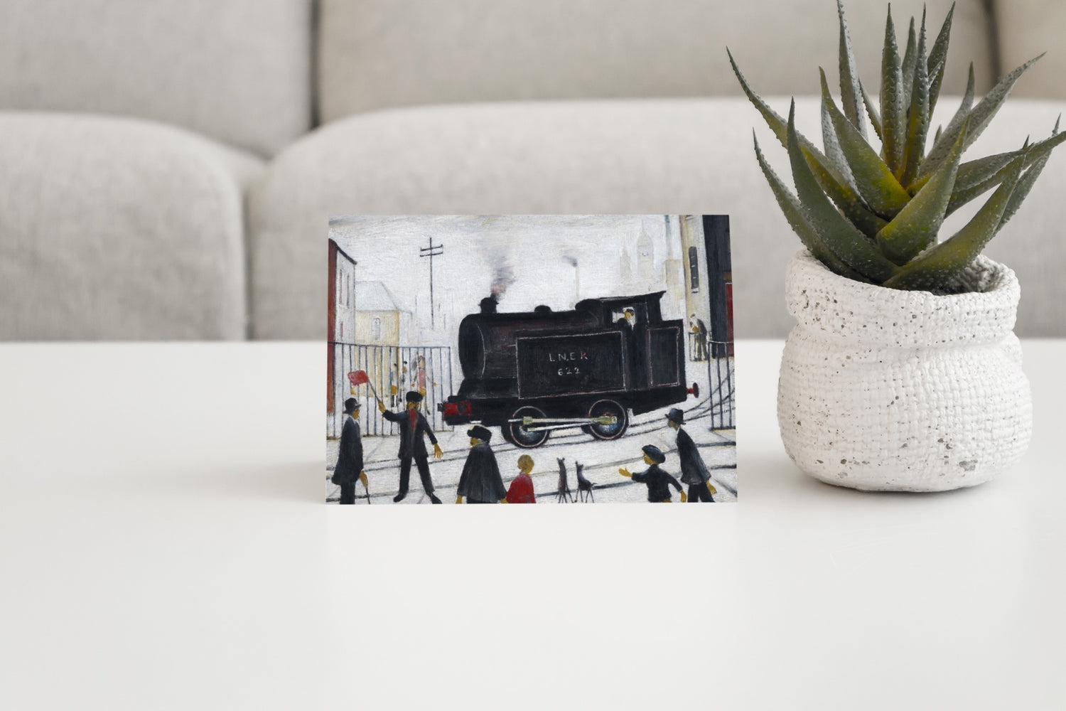 LS Lowry Greeting Card: Level Crossing (1946)