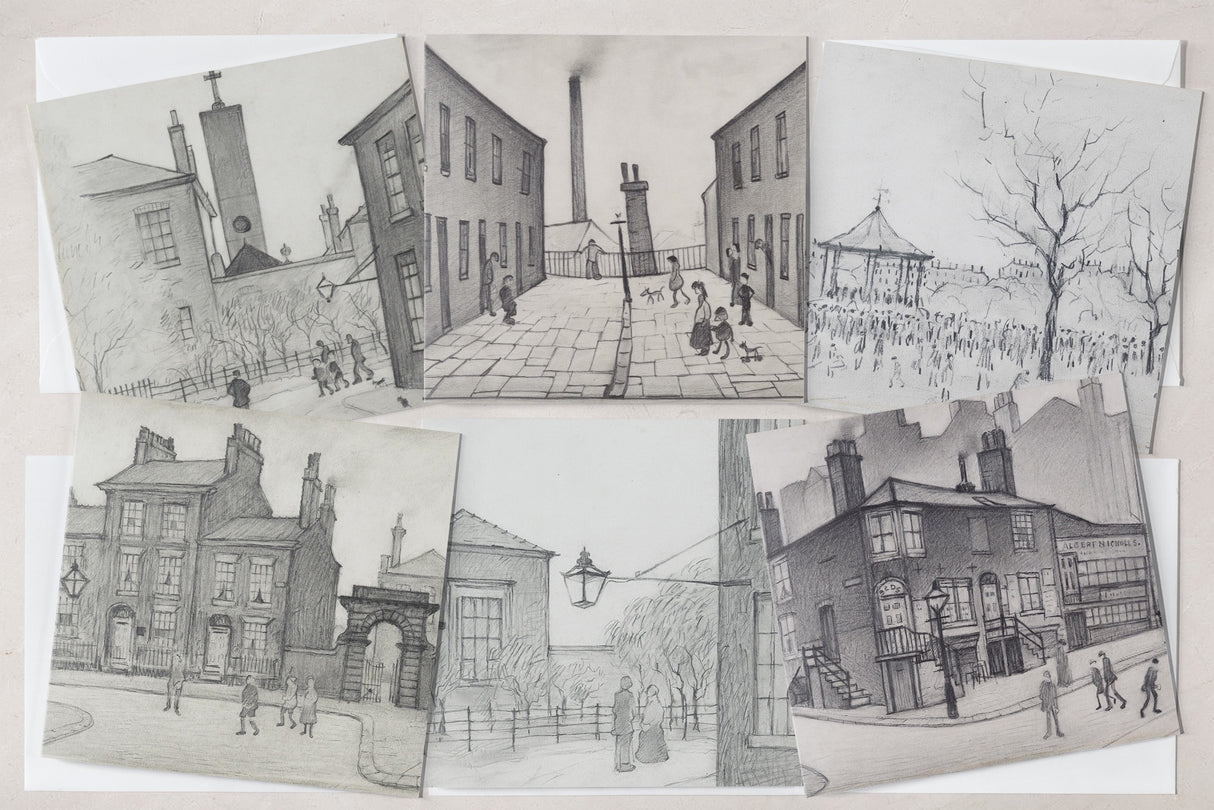 LS Lowry Notecard Pack: Sketches