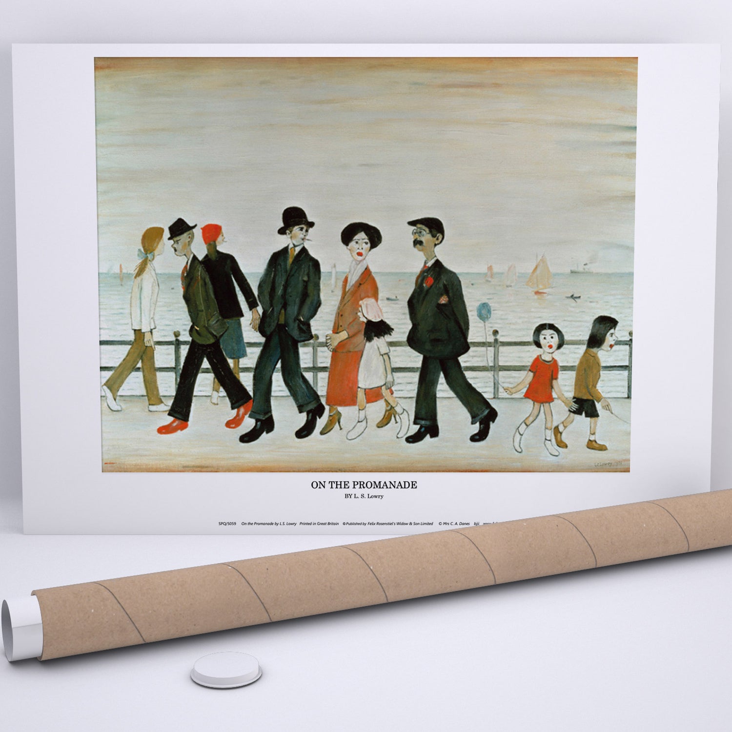 LS Lowry Print: On The Promenade (1935)