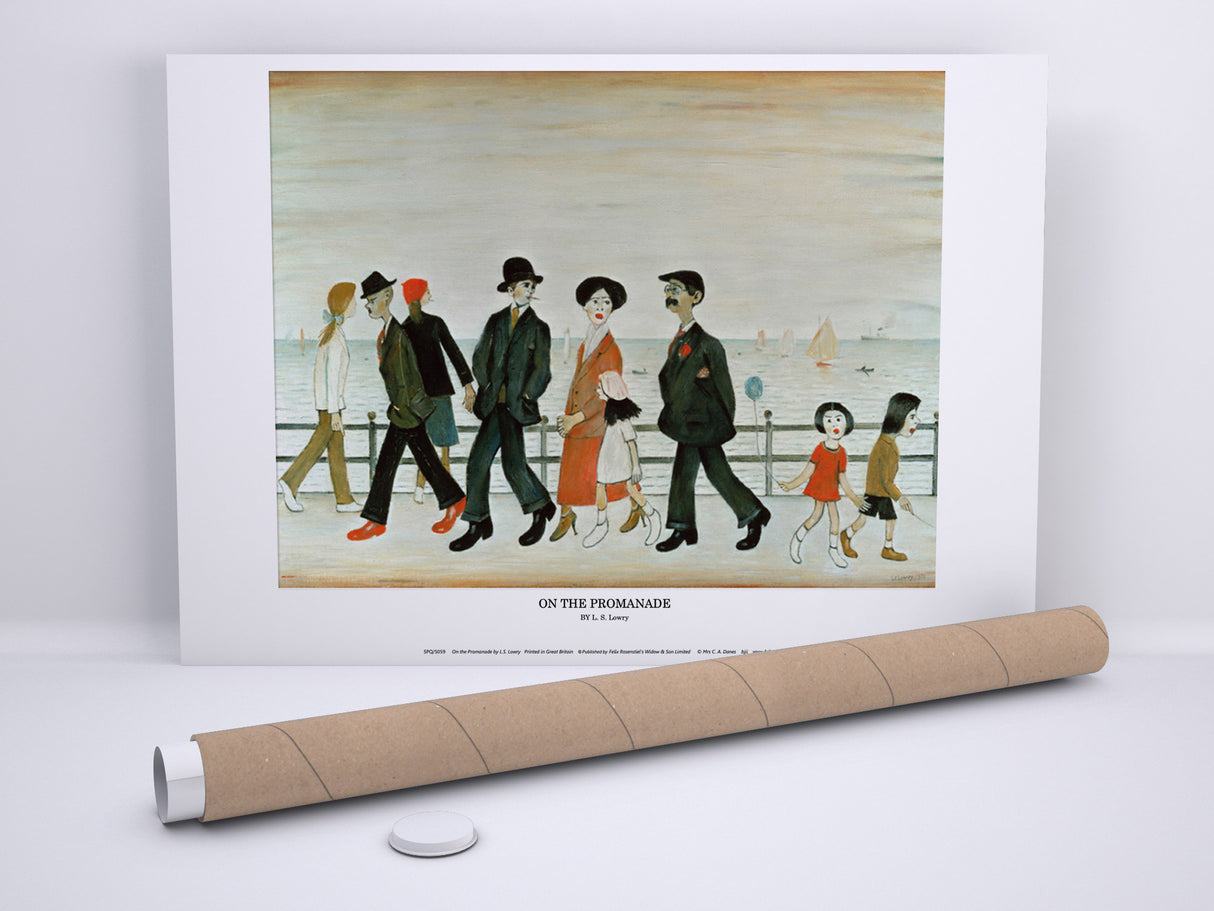 LS Lowry Print: On The Promenade (1935)