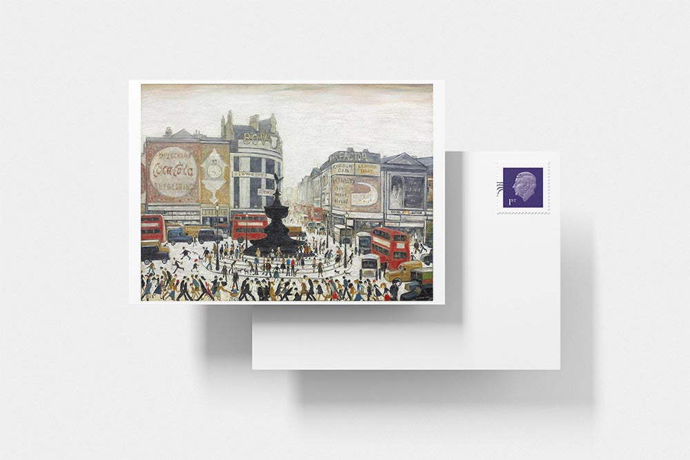 LS Lowry Postcard: Piccadilly Circus