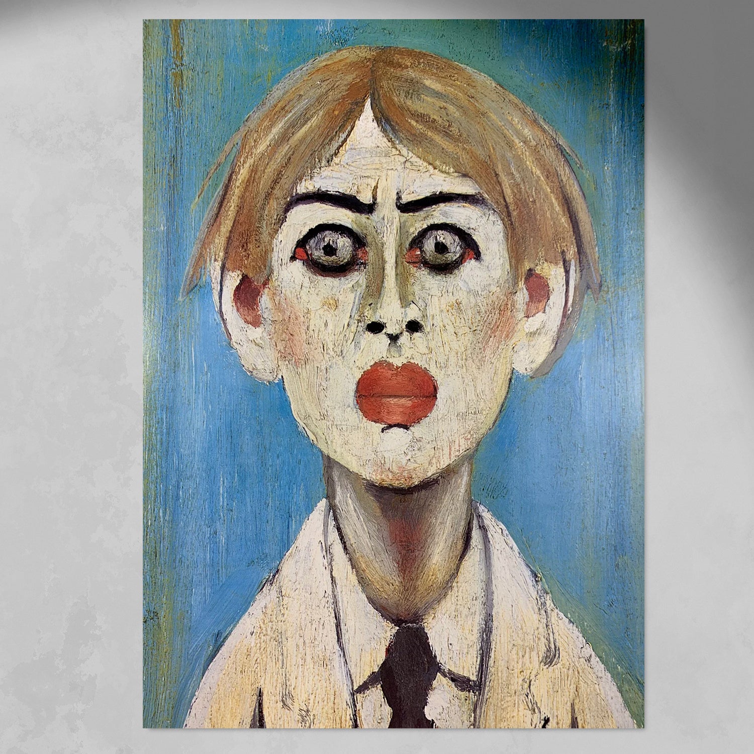 LS Lowry Print: Portrait of a Young Man