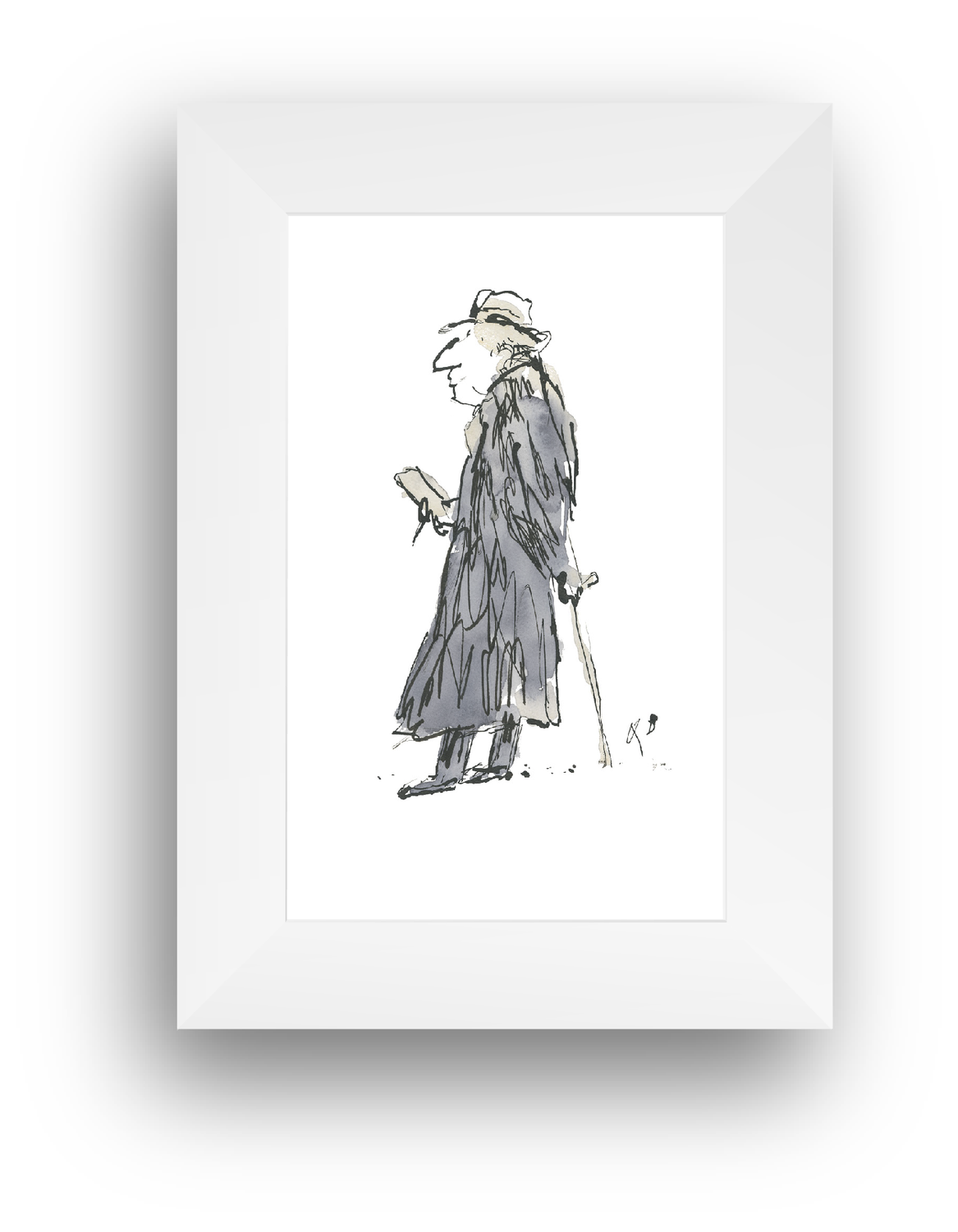 Quentin Blake X LS Lowry: A4 Print