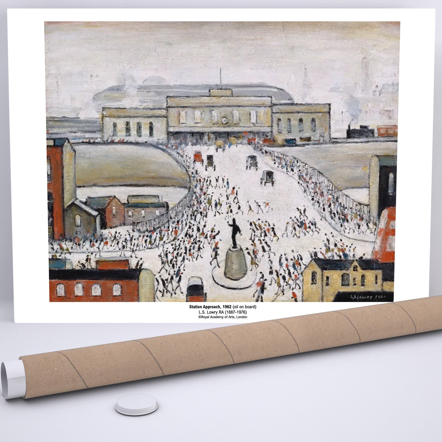 LS Lowry Print: Station Approach (1962)