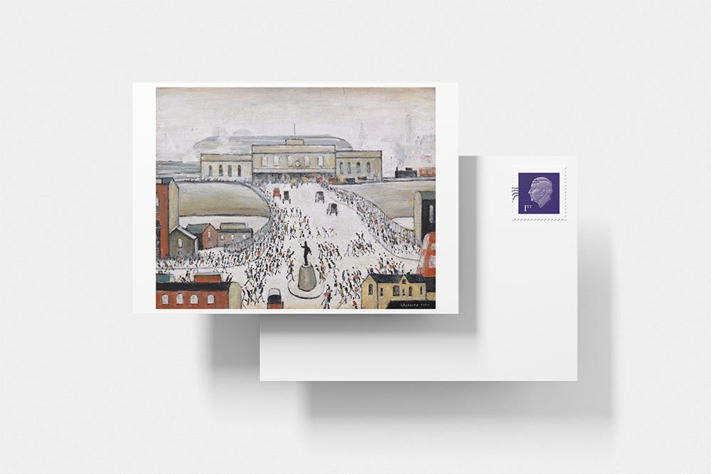 LS Lowry Postcard: Station Approach