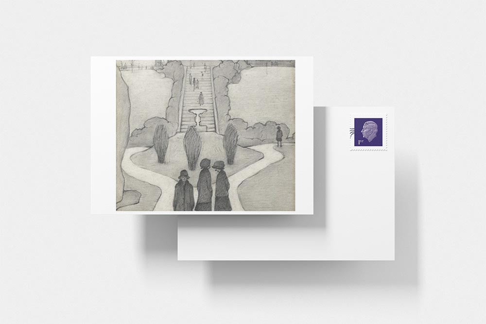 LS Lowry Postcard: Steps