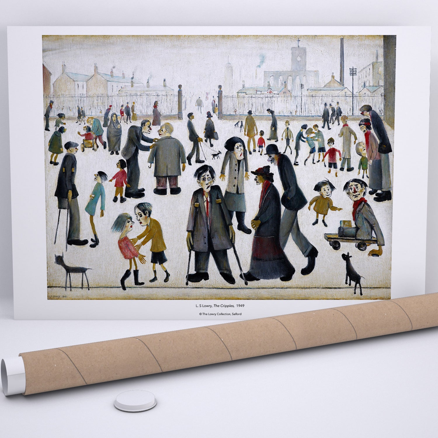 LS Lowry Print: The Cripples (1949)