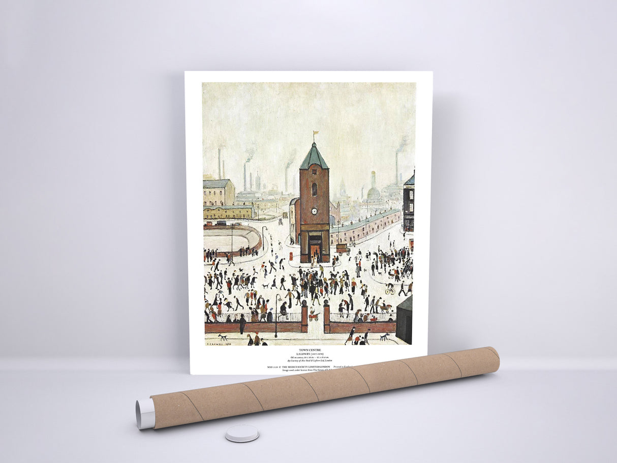 LS Lowry Print: Town Centre (1960)
