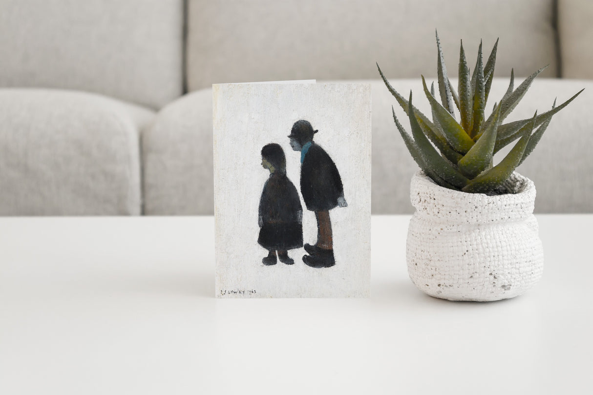LS Lowry Greeting Card: Two People (1962)