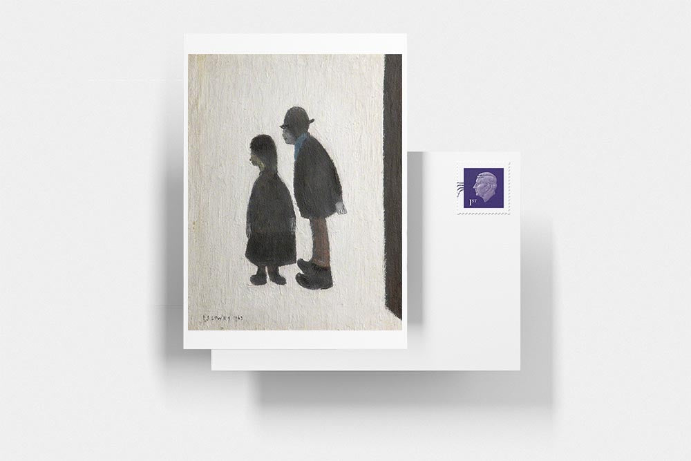 LS Lowry Postcard: Two People
