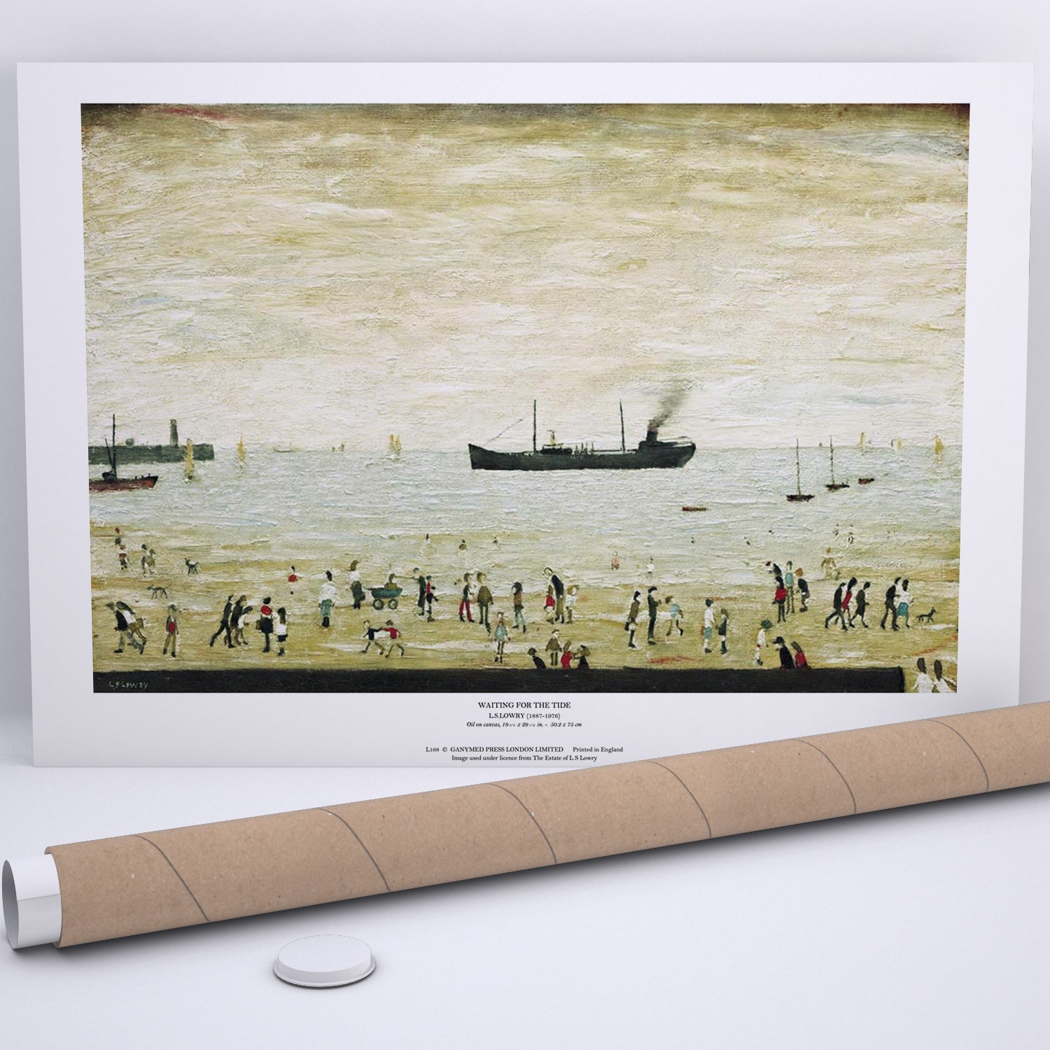 LS Lowry Print: Waiting For The Tide