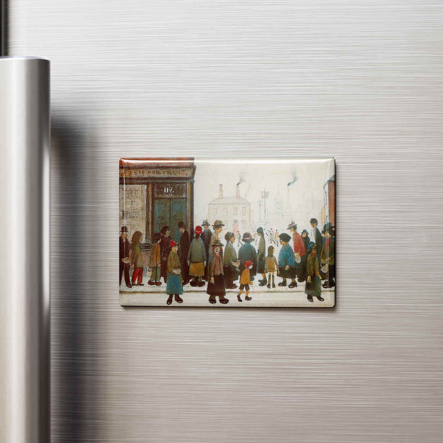 LS Lowry Magnet: Waiting for the Shops to Open (1943)