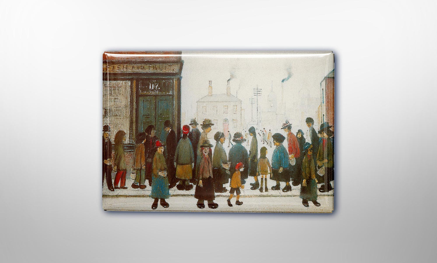 LS Lowry Magnet: Waiting for the Shops to Open (1943)