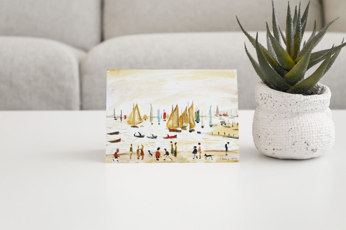 LS Lowry Greeting Card: Yachts (1959)