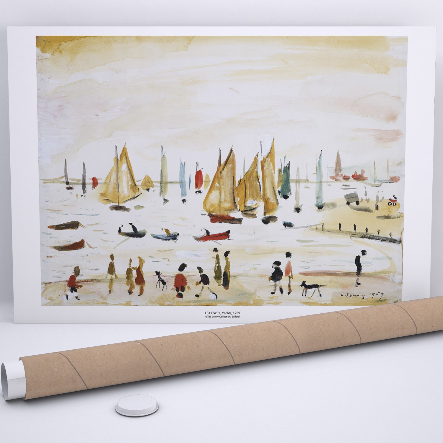 LS Lowry Print: Yachts (1959)